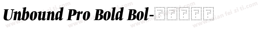 Unbound Pro Bold Bol字体转换